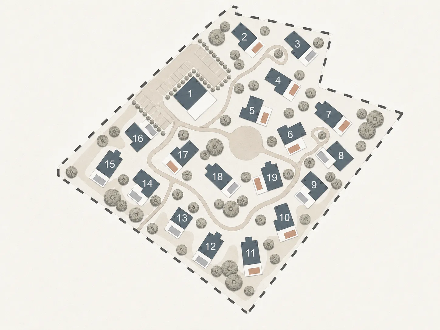 Lageplan Bergzeit Inzell im Resort — Haus 12 markiert